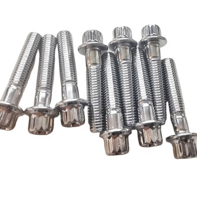Universal Steel Chrome Plated Split Rim Assembly Bolts M7 x 32mm voor wielen Geen ontwerp alleen stijl Geen extra functies