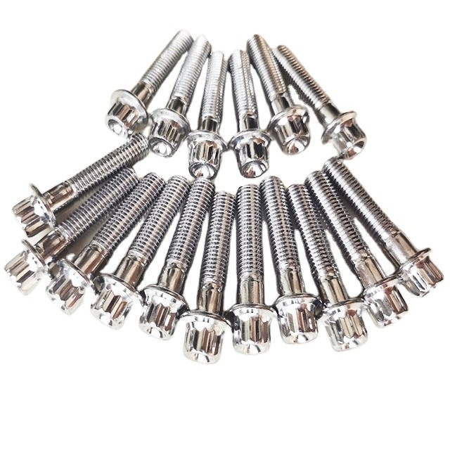 Universal Split Rim Steel Bolts M7 x 32 mm voor BBS Wielen Hoogtenspanning Chrome Plated