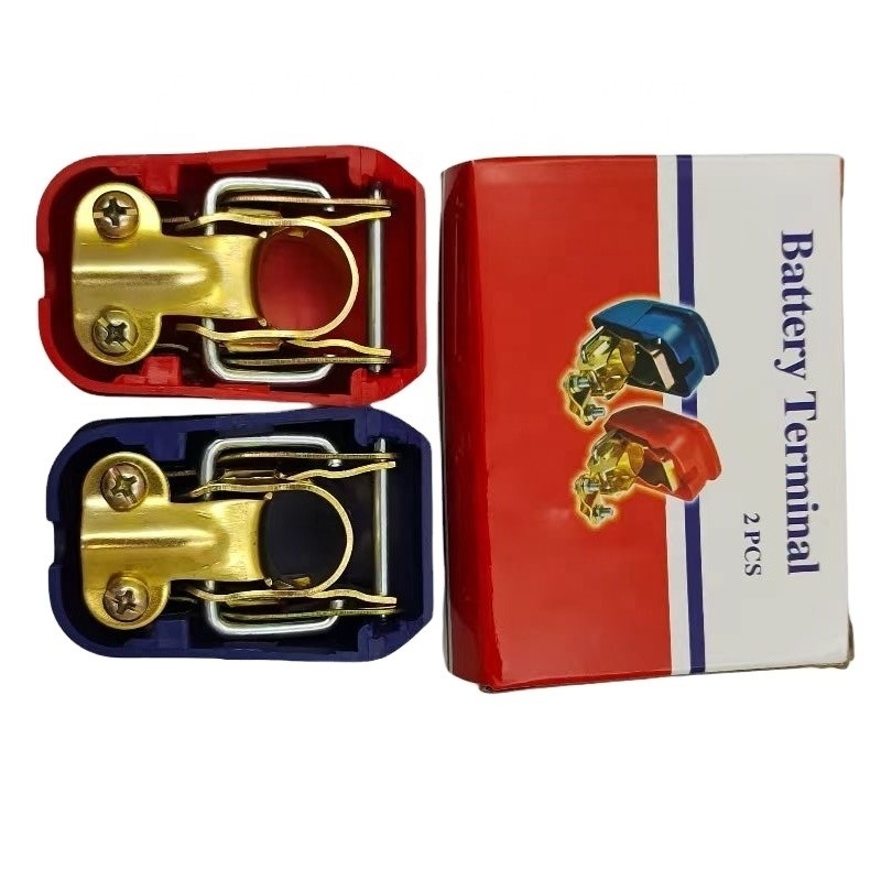 Universale batterijterminals Plastic Protect Cover for Car Cable Terminal Clamps Connectors in blauw en rood materiaal