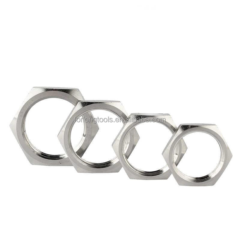 Natuurlijke afwerking van roestvrij staal Hex Jam Nut 5/8-18 Thin Nut voor standaardgrootte in Imperial Measurement System