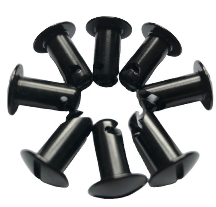 Universele zwarte aluminium 5/16&quot; * 0,500&quot; Quick Quarter Turn Dzus bevestigingen met gladde kopknoppen/stutten en duurzame greep