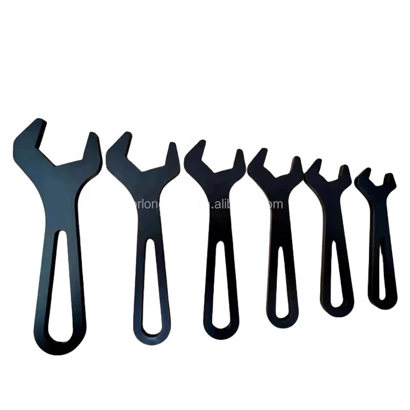 Universal Black Racing AN Fitting Wrench AN Spanner voor Sprint Car Tool Sets An4-An16 6PCS Eén Kit Lichtgewicht Aluminium