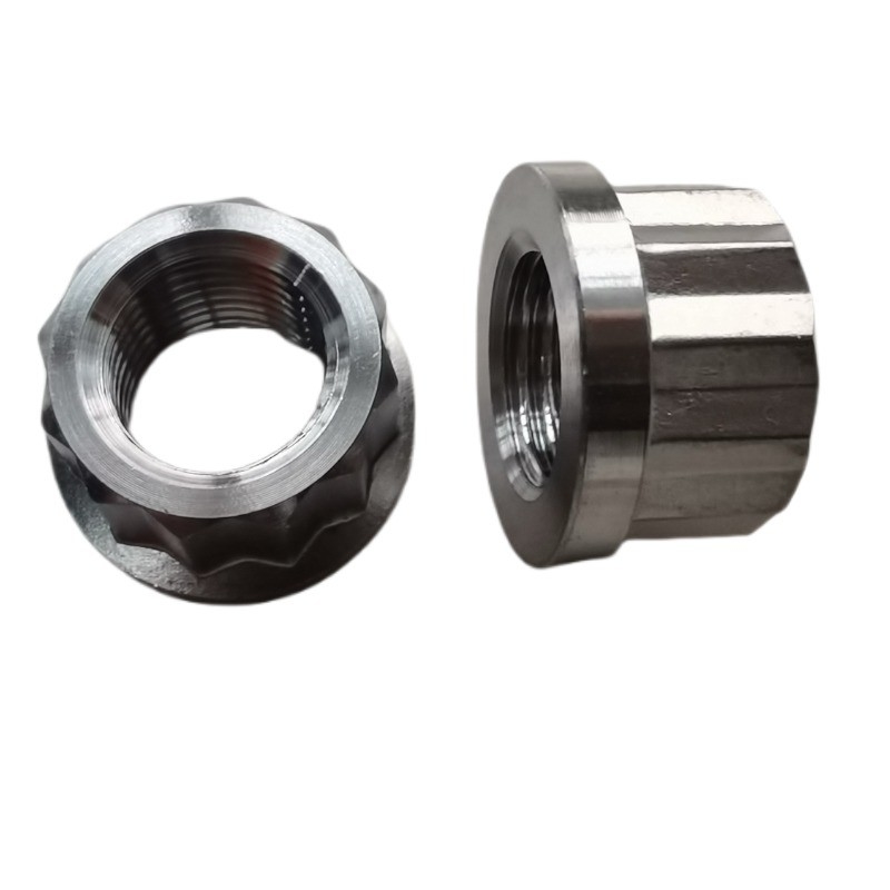 Universele zilver 1/2&quot; -20 12 PT Flange Nuts Titanium Heavy-Duty toepassingen gemakkelijker gemaakt met zilveren noten
